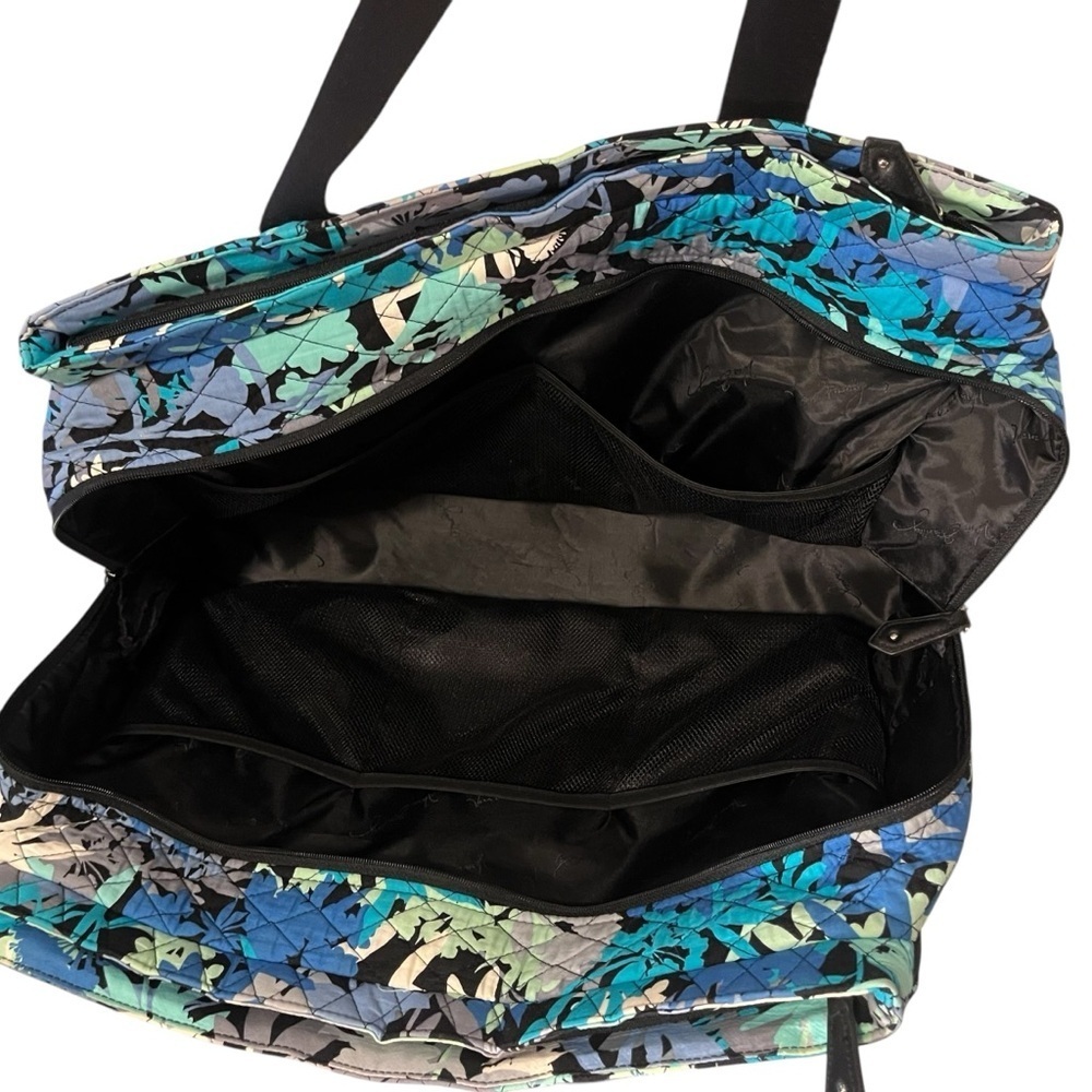 Vera Bradley Camofloral Quilted Women's Mini Weekender Tote Pockets Zipper Bag - Picture 8 of 16